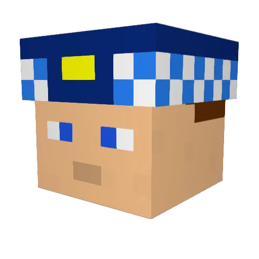 McParodileri Minecraft avatar head, 3D render