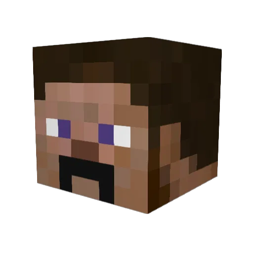 McPepitos Minecraft avatar head, 3D render