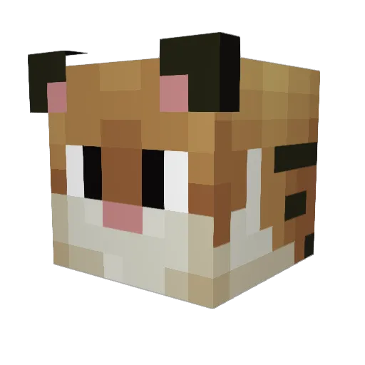 McPip Minecraft avatar head, 3D render