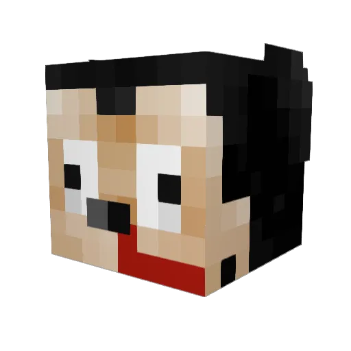 McPixelzz Minecraft avatar head, 3D render