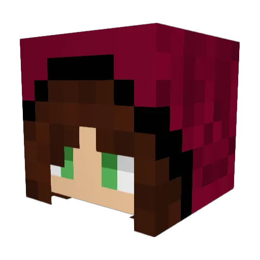 McPoldy Minecraft avatar head, 3D render