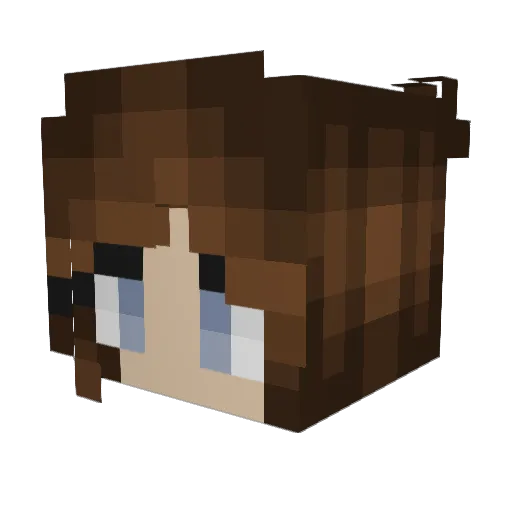 McPotato_ Minecraft avatar head, 3D render