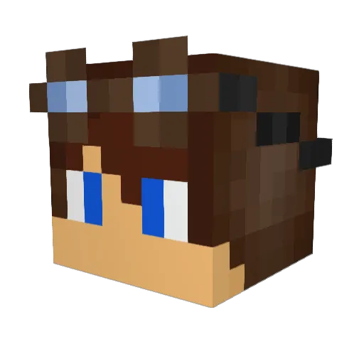 McProxy Minecraft avatar head, 3D render