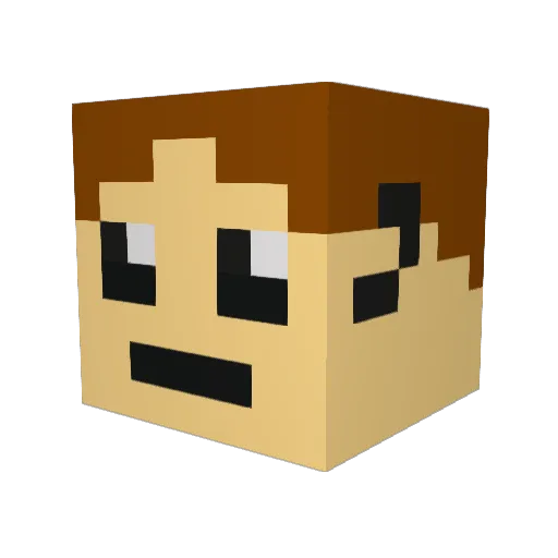 McQ_36 Minecraft avatar head, 3D render