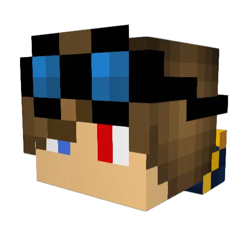 McQuackenstein Minecraft avatar head, 3D render