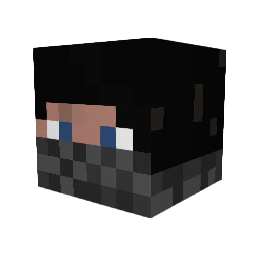 McRivals Minecraft avatar head, 3D render