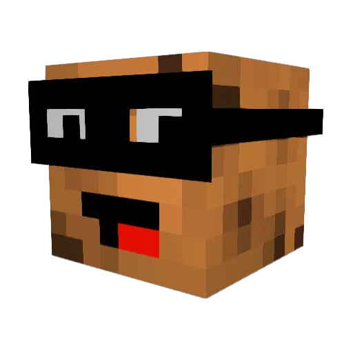 McRodlcrafter Minecraft avatar head, 3D render