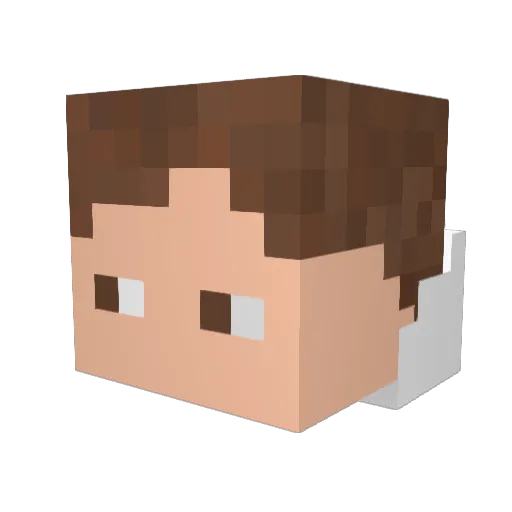 McRogreg Minecraft avatar head, 3D render