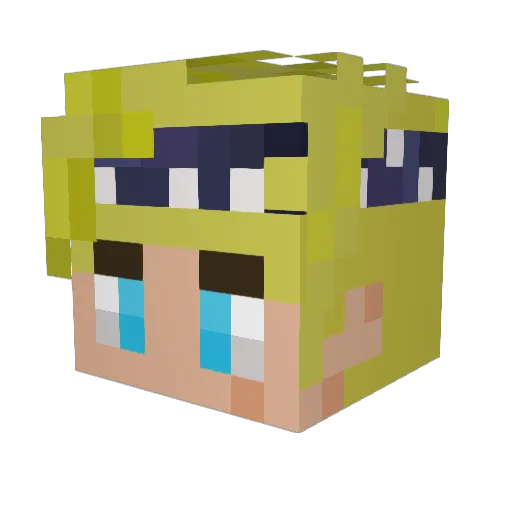 McRonald123 Minecraft avatar head, 3D render