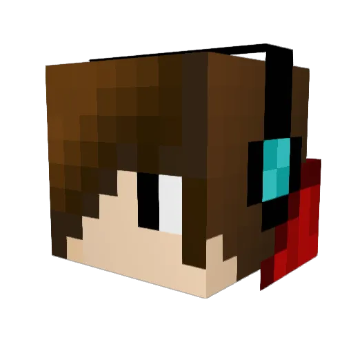 McRonda Minecraft avatar head, 3D render