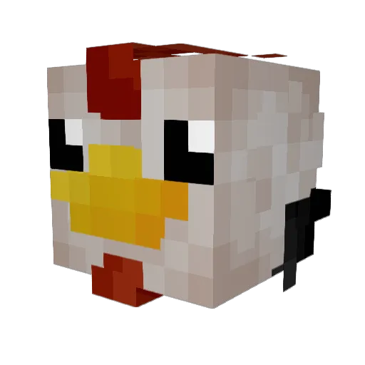 McRubber Minecraft avatar head, 3D render