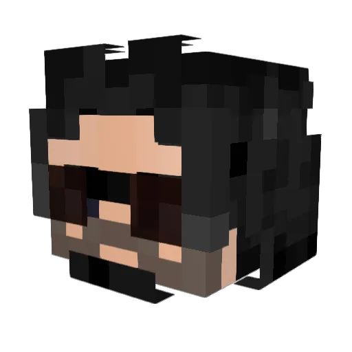 McSaltyChips Minecraft avatar head, 3D render