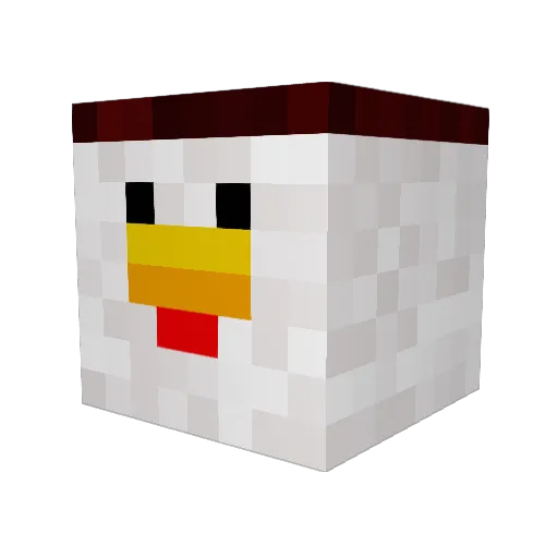 McShnazzyMan Minecraft avatar head, 3D render