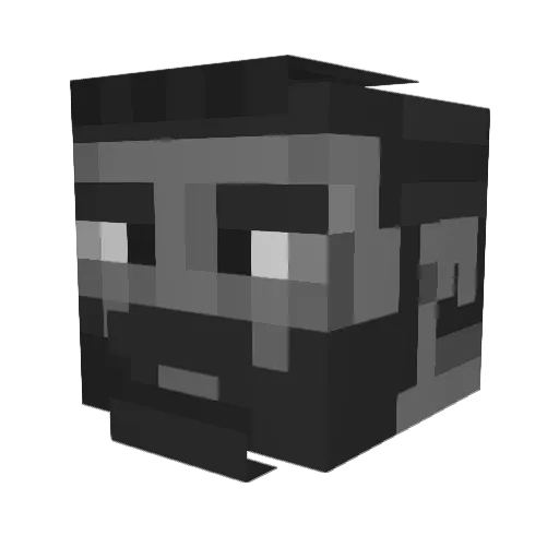 McShorts Minecraft avatar head, 3D render