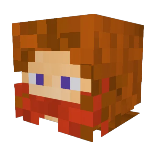 McSideburns Minecraft avatar head, 3D render