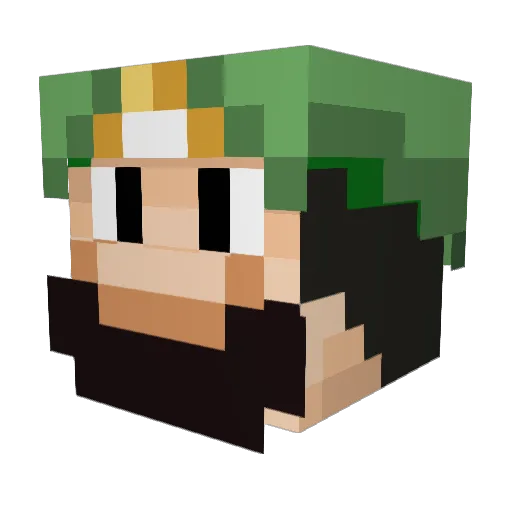 McSkinz Minecraft avatar head, 3D render