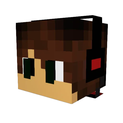 McSnoz Minecraft avatar head, 3D render
