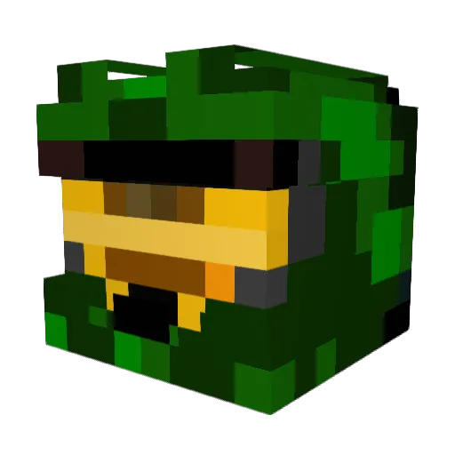 McSponger Minecraft avatar head, 3D render