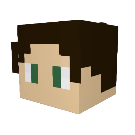 McSquab Minecraft avatar head, 3D render