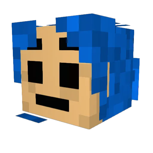 McSquizzlepuff Minecraft avatar head, 3D render