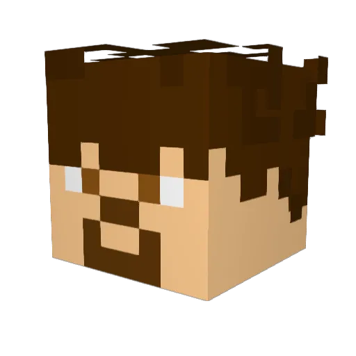 McSvimpe Minecraft avatar head, 3D render
