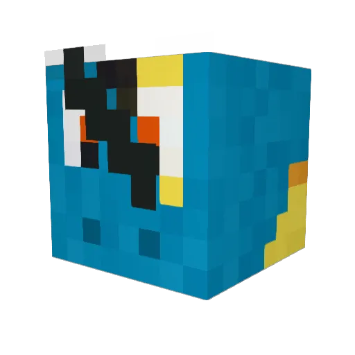 McTaylis Minecraft avatar head, 3D render