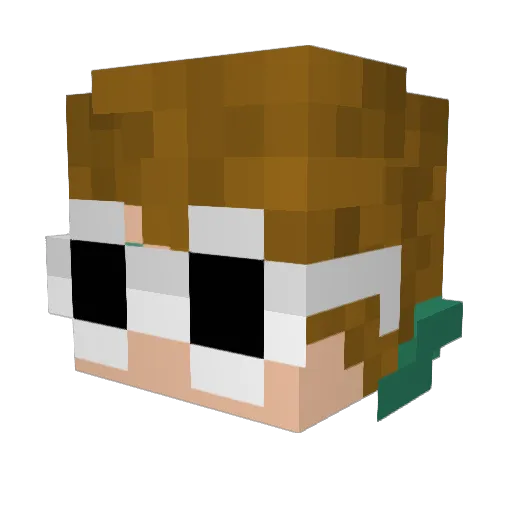McTerix Minecraft avatar head, 3D render
