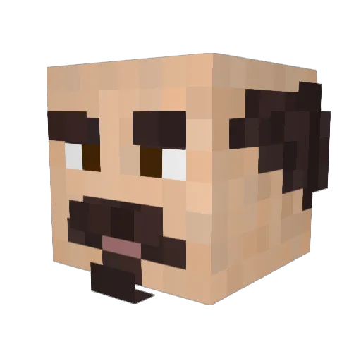 McThiccens Minecraft avatar head, 3D render
