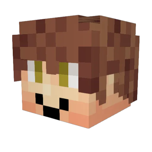 McTiger2 Minecraft avatar head, 3D render