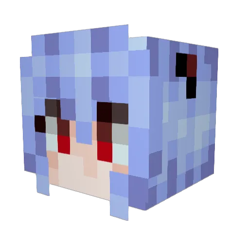 McTok Minecraft avatar head, 3D render