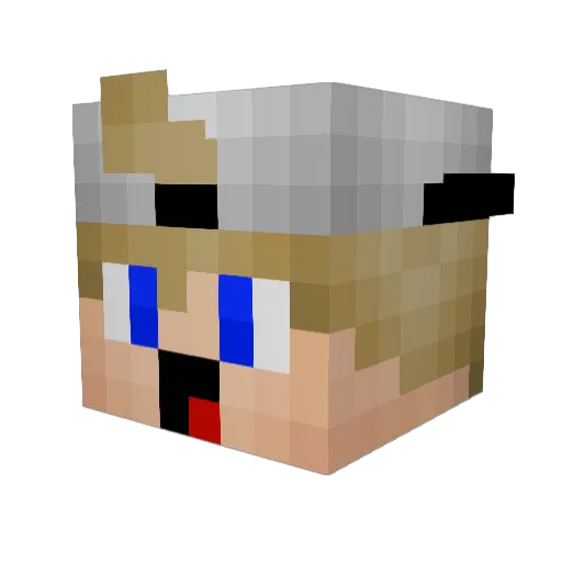 McVertoxHD Minecraft avatar head, 3D render