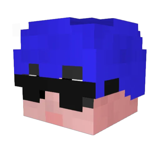 McWalrus34 Minecraft avatar head, 3D render