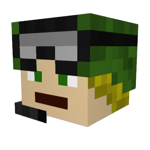 McWenis Minecraft avatar head, 3D render