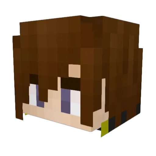 McWh0p3r Minecraft avatar head, 3D render