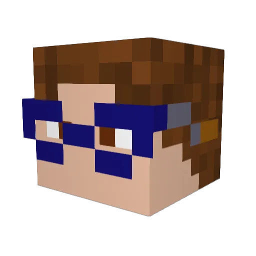 McWhiffer Minecraft avatar head, 3D render