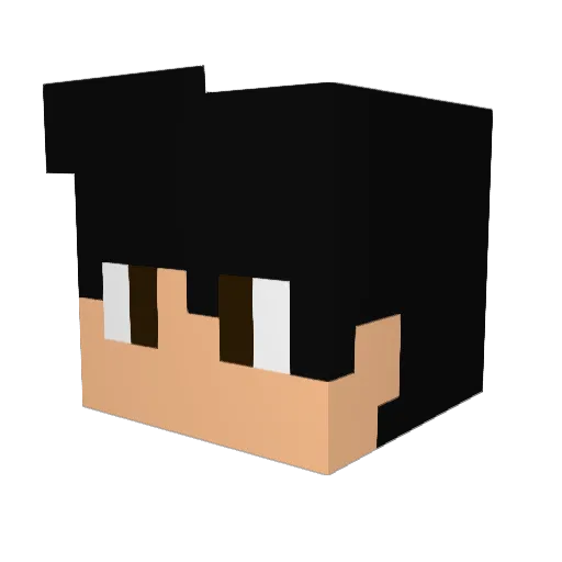 McWhizzy Minecraft avatar head, 3D render