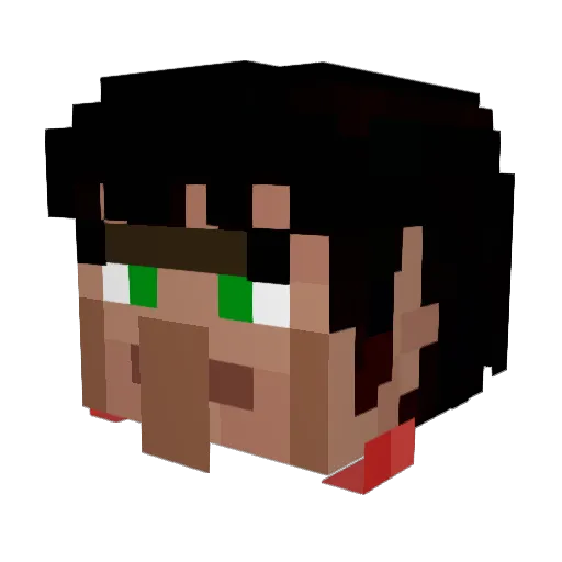 McWiXX Minecraft avatar head, 3D render