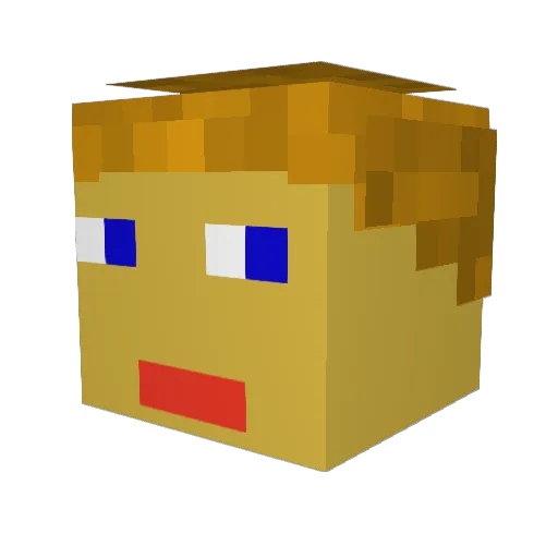 McWitchCraft Minecraft avatar head, 3D render