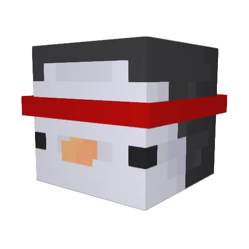 McWubbles Minecraft avatar head, 3D render