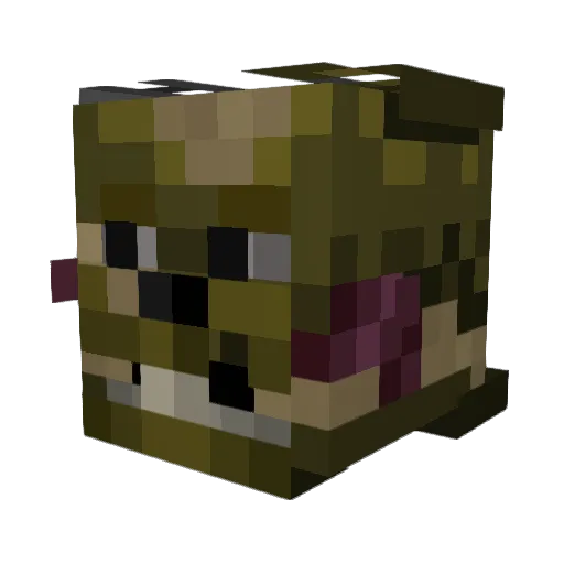McZibz Minecraft avatar head, 3D render