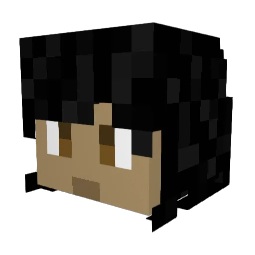 McZlutz Minecraft avatar head, 3D render