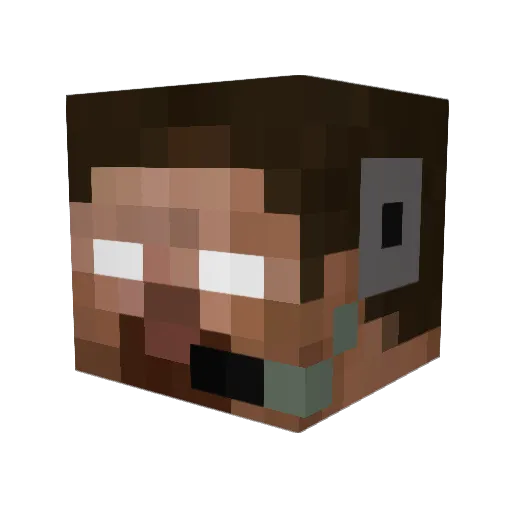 Mc_Bauer Minecraft avatar head, 3D render