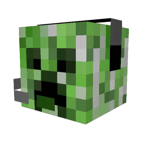 Mc_Bit Minecraft avatar head, 3D render