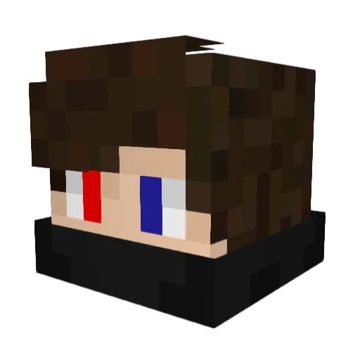 Mc_CRAZY_YT Minecraft avatar head, 3D render