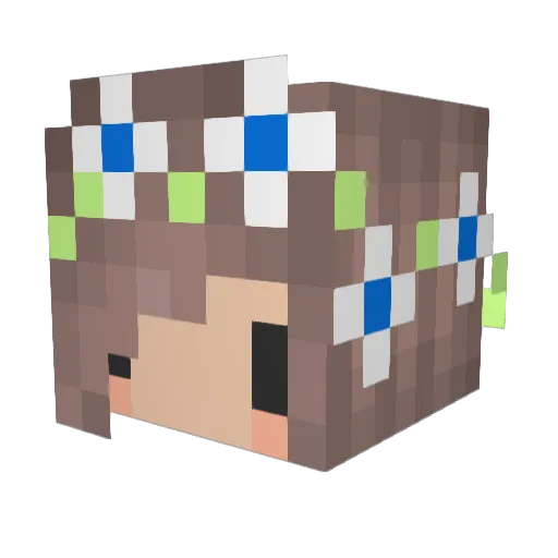 Mc_Gaming_Girl Minecraft avatar head, 3D render