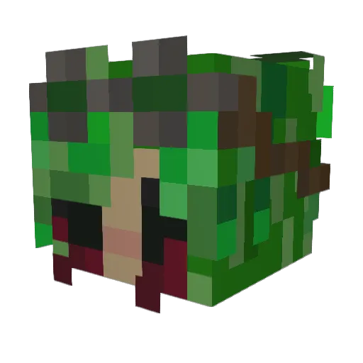 Mc_K_ Minecraft avatar head, 3D render