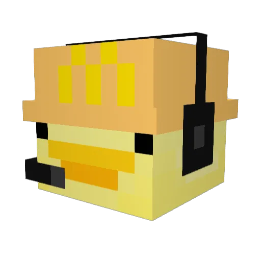 Mc_Quack7 Minecraft avatar head, 3D render