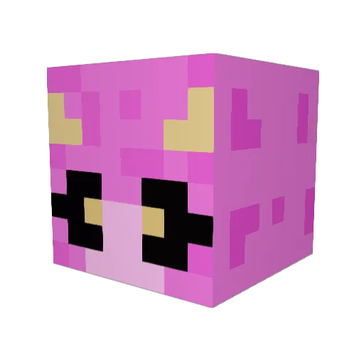 Mc_mey Minecraft avatar head, 3D render