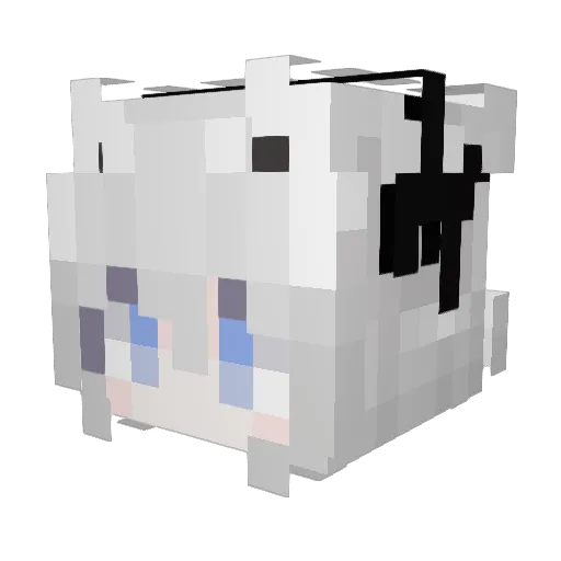 Mc_or Minecraft avatar head, 3D render