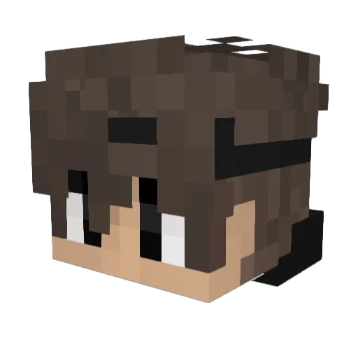 Mcabin Minecraft avatar head, 3D render